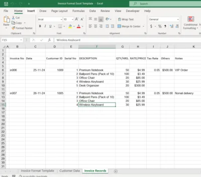 Excel Invoice Template (VBA Macro Enabled) - Image 2