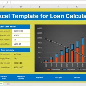 Interactive Excel Loan Calculator Template