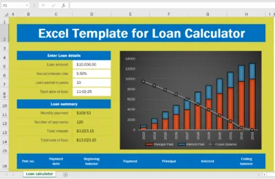 Interactive Excel Loan Calculator Template