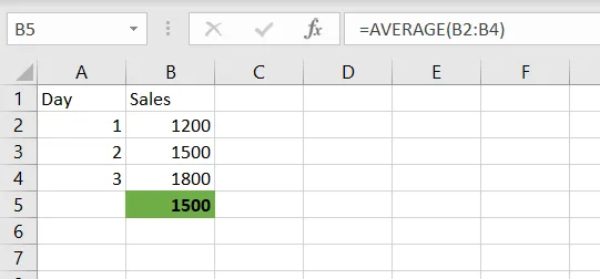 Excel formula AVERAGE() – Find the Average