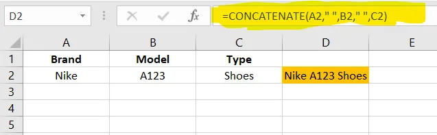 Excel formula CONCATENATE() & TEXTJOIN() – Combine Text Easily