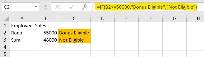 Excel formula IF() – Make Simple Business Decisions