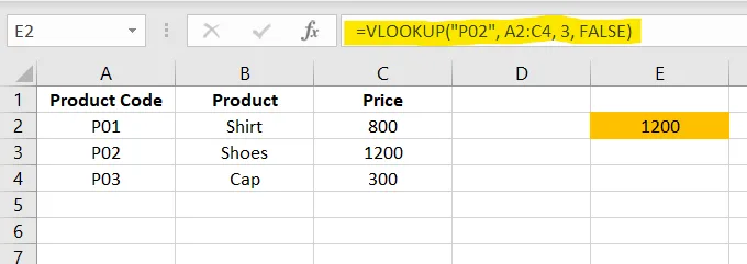 Excel formula VLOOKUP() – Search Data Instantly