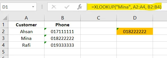 Excel formula XLOOKUP() – Modern, Easier Lookup