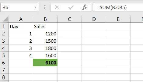 Excel formula SUM() – Add Values Instantly